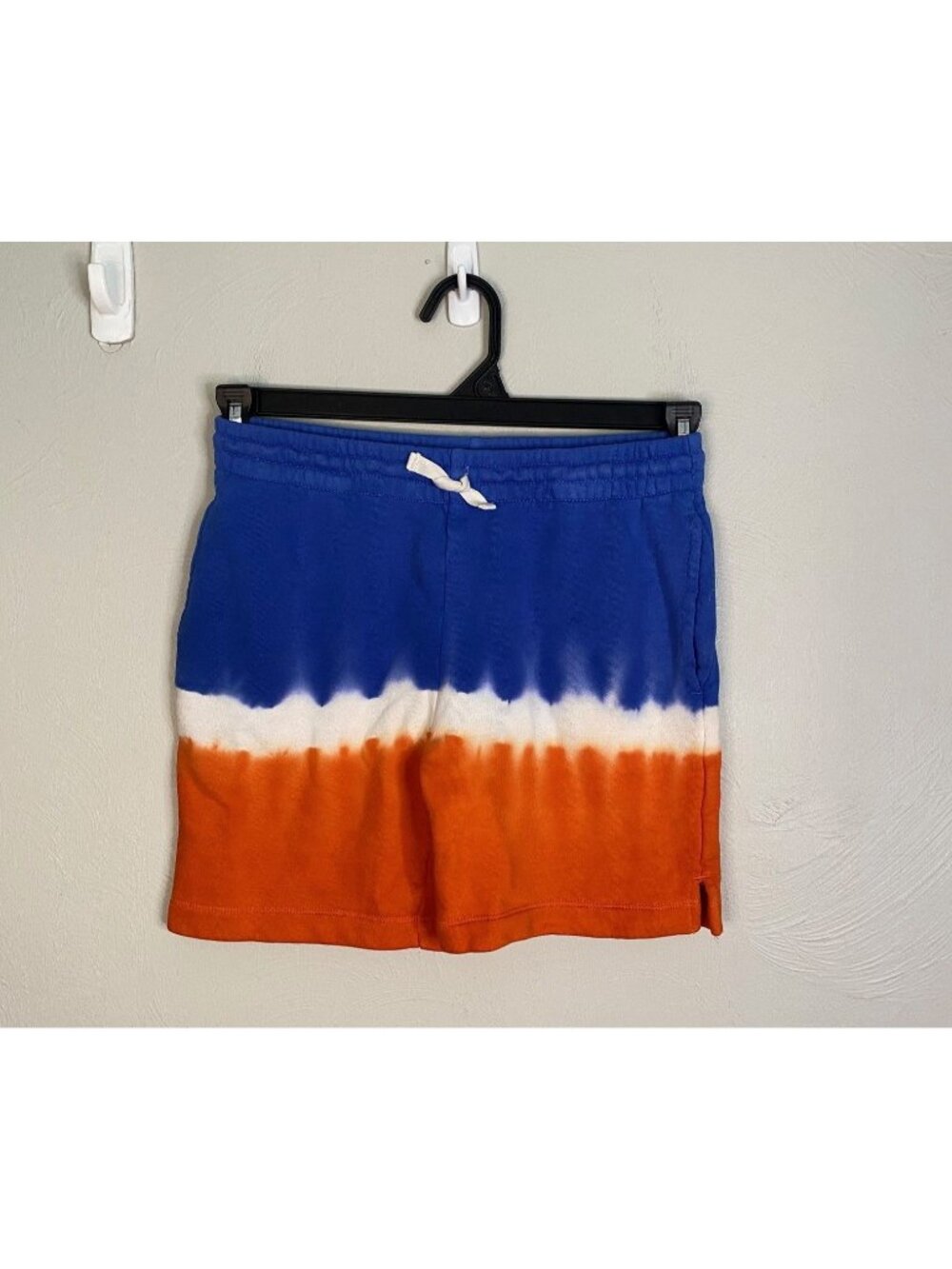 Hanna Andersson French Terry Blue Orange Pull On Shorts size 10 140cm Beach